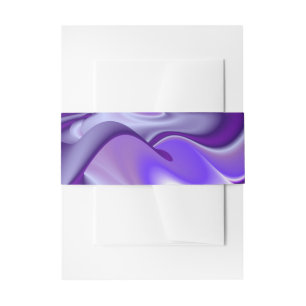 Purple Flower Rainbow Dreams Invitation Belly Band