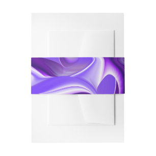 Purple Flower Rainbow Dreams Invitation Belly Band