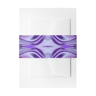 Purple Flower Rainbow Dreams Invitation Belly Band