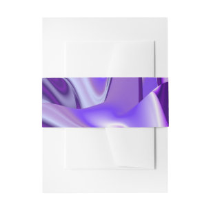 Purple Flower Rainbow Dreams Invitation Belly Band