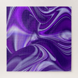 Purple Flower Rainbow Dreams Jigsaw Puzzle