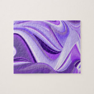 Purple Flower Rainbow Dreams Jigsaw Puzzle