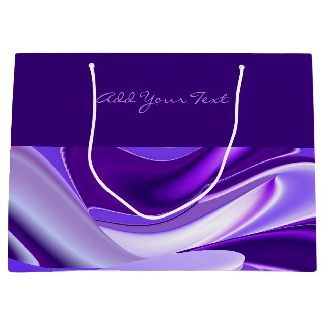 Purple Flower Rainbow Dreams Large Gift Bag (Front)