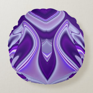 Purple Flower Rainbow Dreams Round Pillow