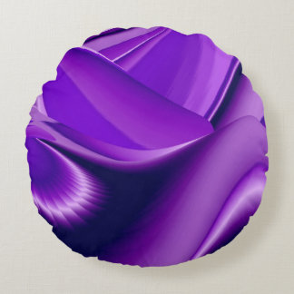Purple Flower Rainbow Dreams Round Pillow