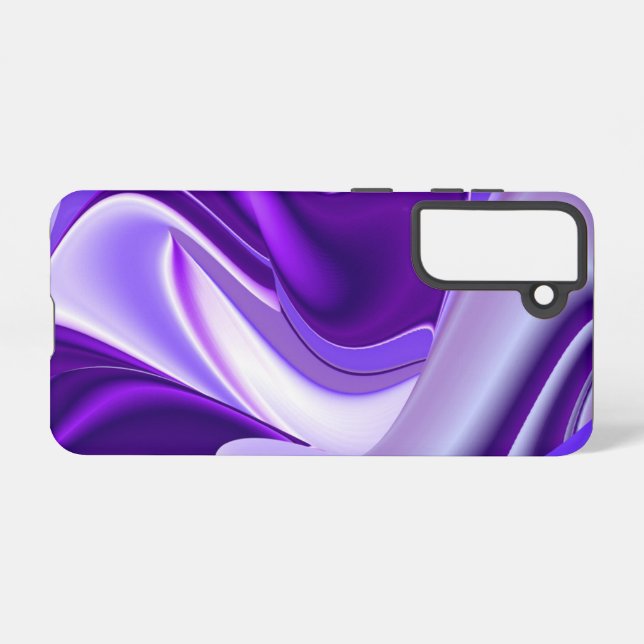 Purple Flower Rainbow Dreams Samsung Galaxy S21 Case (Back Horizontal)