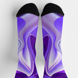 Purple Flower Rainbow Dreams Socks