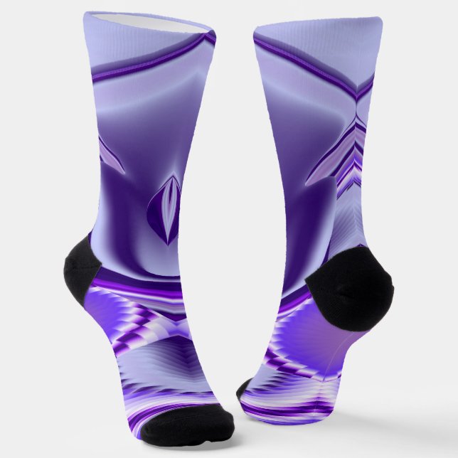 Purple Flower Rainbow Dreams Socks (Angled)