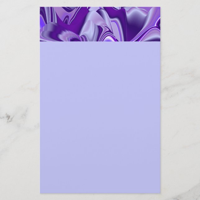 Purple Flower Rainbow Dreams Stationery (Front)