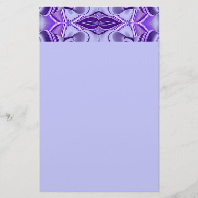 Purple Flower Rainbow Dreams Stationery (Front)