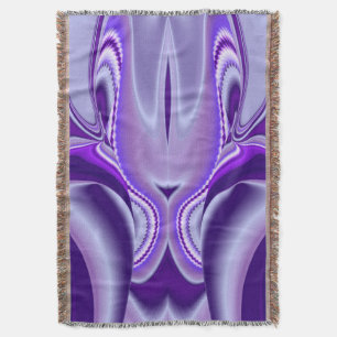 Purple Flower Rainbow Dreams Throw Blanket