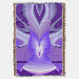 Purple Flower Rainbow Dreams Throw Blanket