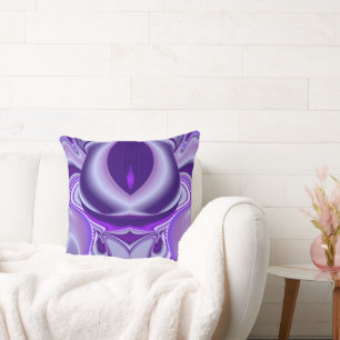Purple Flower Rainbow Dreams Throw Pillow