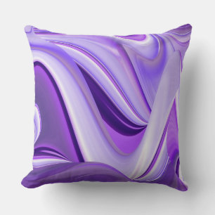 Purple Flower Rainbow Dreams Throw Pillow