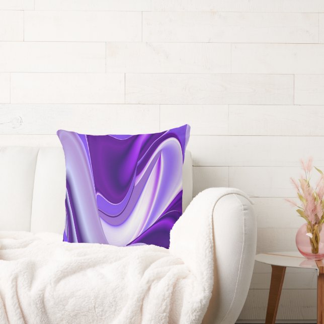 Purple Flower Rainbow Dreams Throw Pillow (Couch)