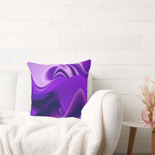 Purple Flower Rainbow Dreams Throw Pillow (Couch)