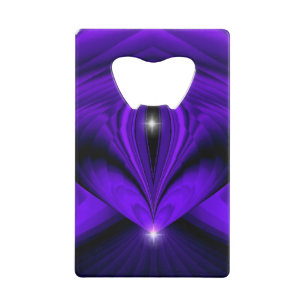 Purple Flower Rainbow Dreams , Two Stars Credit Card Bottle Opener