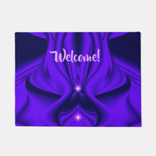 Purple Flower Rainbow Dreams Two Stars Doormat
