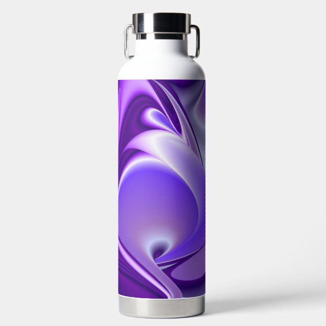 Purple Flower Rainbow Dreams Water Bottle (Front)