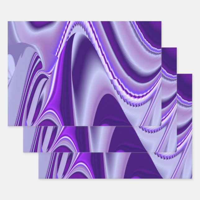 Purple Flower Rainbow Dreams Wrapping Paper Sheet (Set)