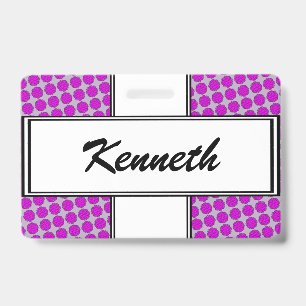 Purple Flower Ribbon by Kenneth Yoncich Badge