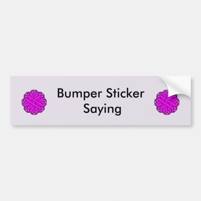 Purple Flower Ribbon by Kenneth Yoncich Bumper Sticker (Front)