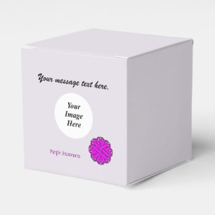 Purple Flower Ribbon Template by Kenneth Yoncich Favor Box