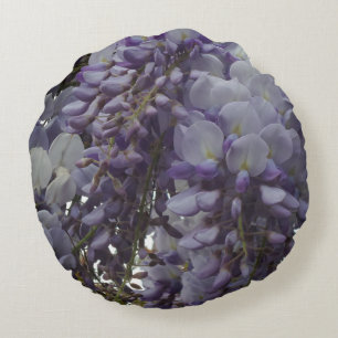Purple Flower Round Pillow
