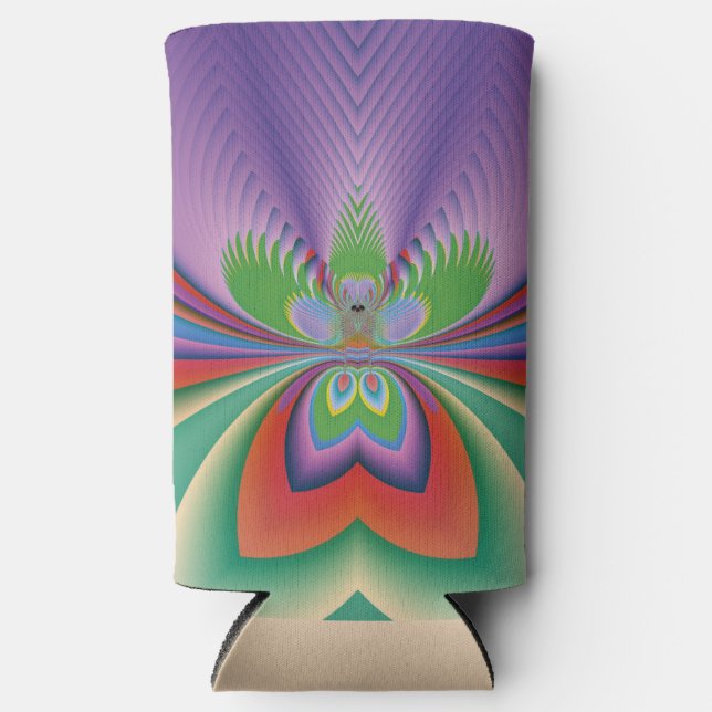 Purple Flower Seltzer Can Cooler (Front)