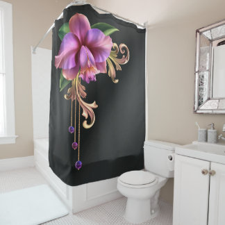 Purple Flower Shower Curtain