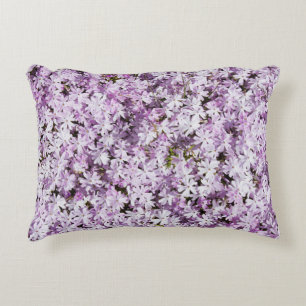 Purple flower, summer freshness backdrop. accent pillow
