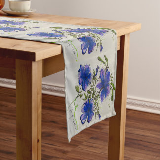 Purple Flower Table Runner