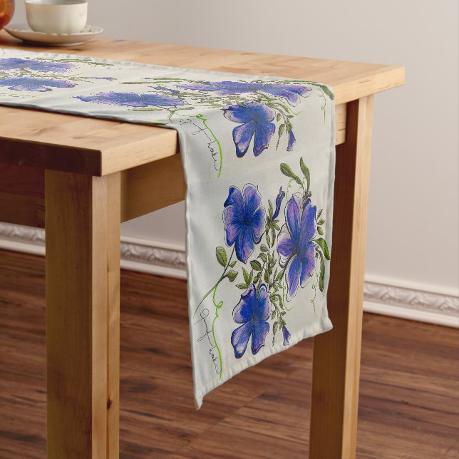 Purple Flower Table Runner (In Situ)