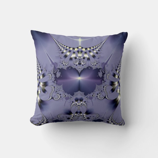 Purple Flower Throw Pillow (Front)