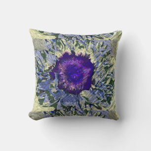 Purple Flower Throw Pillow