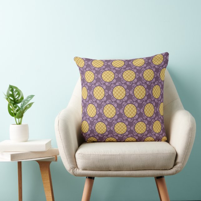 Purple Flower Throw Pillow (Chair)
