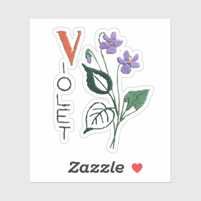 Purple Flower - Violet February Birth flower (Sheet)