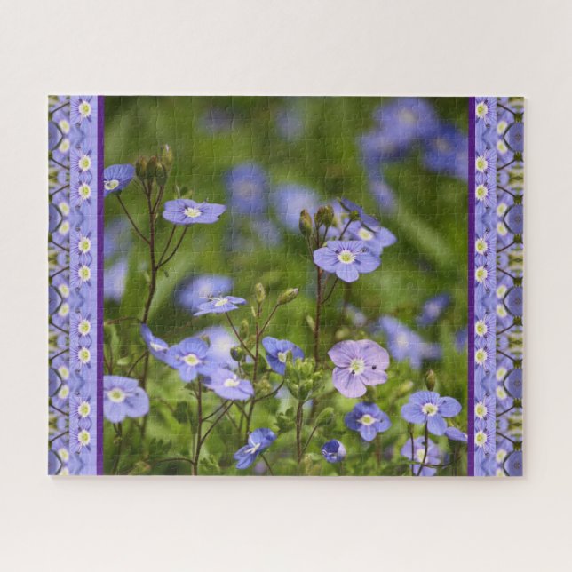 Purple Flowered Jigsaw Puzzle (Horizontal)