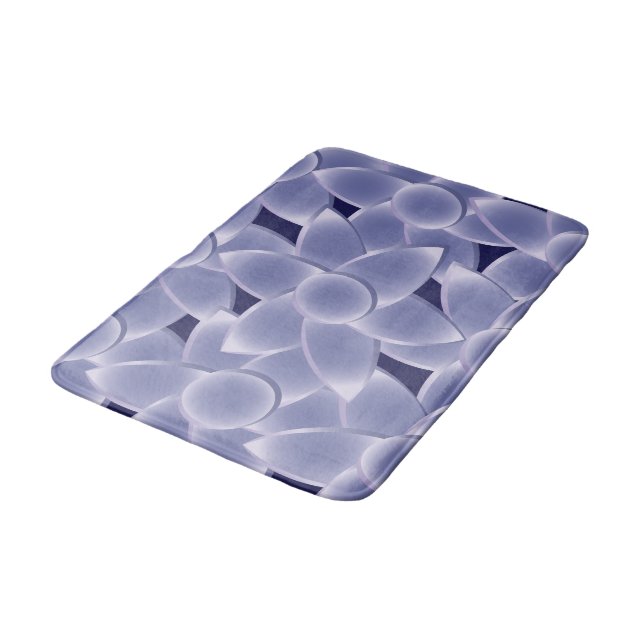 Purple flowers bath mat (Angled)