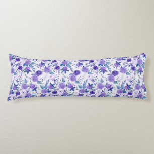 Purple Flowers Body Pillow