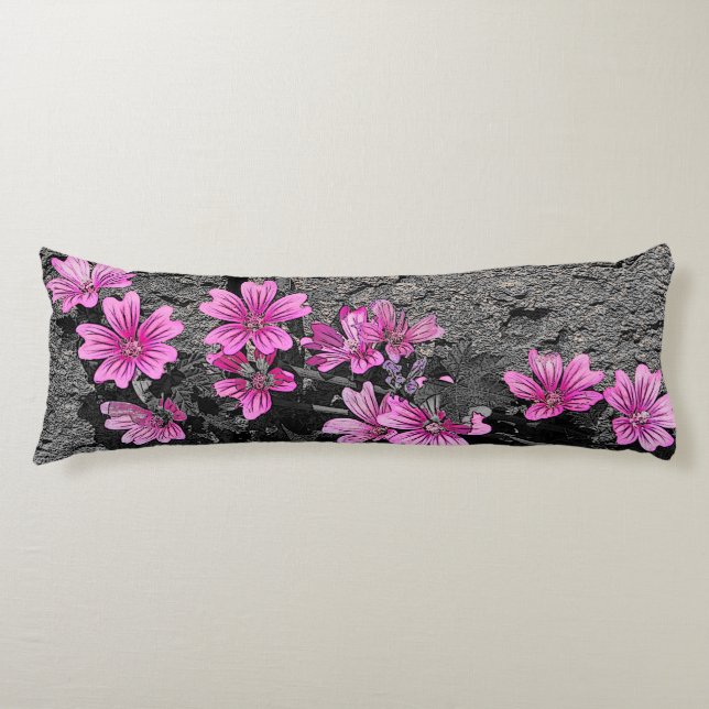 Purple flowers body pillow (Front)