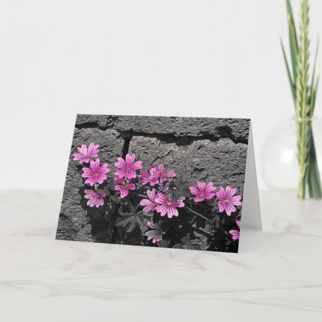 Purple flowers card (Front)