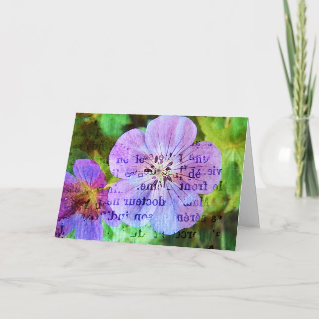 Purple Flowers Card (Front)