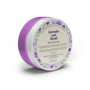 Purple Flowers Cosmetics Jar Label