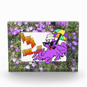 Purple Flowers Crocus Photo Block