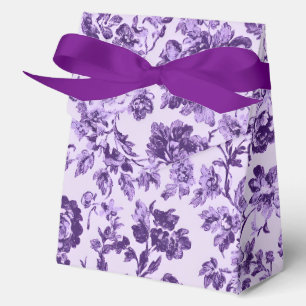 Purple Flowers Favor Box