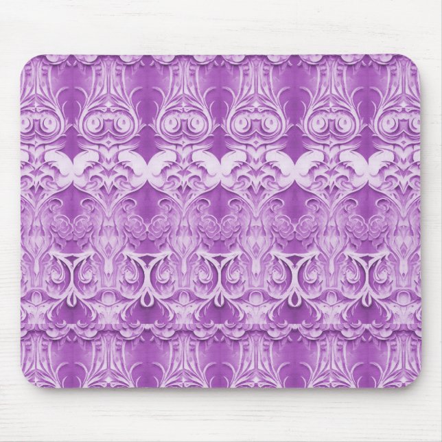 Purple Flowers Flourish Mousepad (Front)