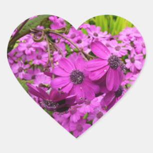 Purple Flowers from San Francisco Heart Sticker