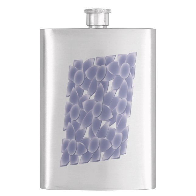 Purple flowers hip flask (Front)