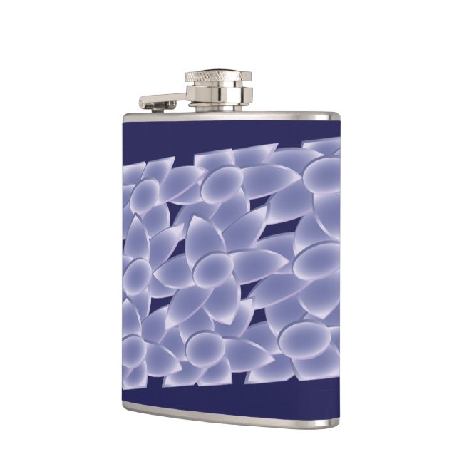 Purple flowers hip flask (Left)
